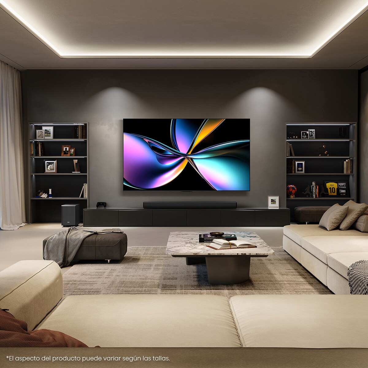 TV MiniLED 139 cm (55") Hisense 55U7Q Pro, UHD 4K, Smart TV Aluminio / Gris carbón-13