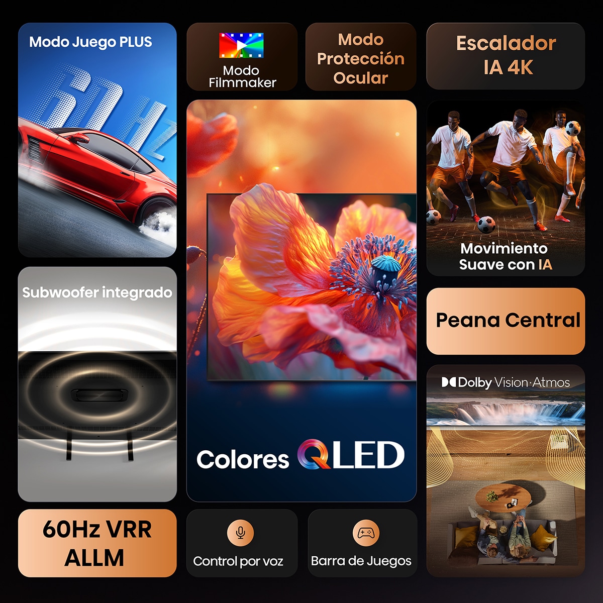 TV QLED 139 cm (55") Hisense 55A7Q, UHD 4K, Smart TV Negro-3