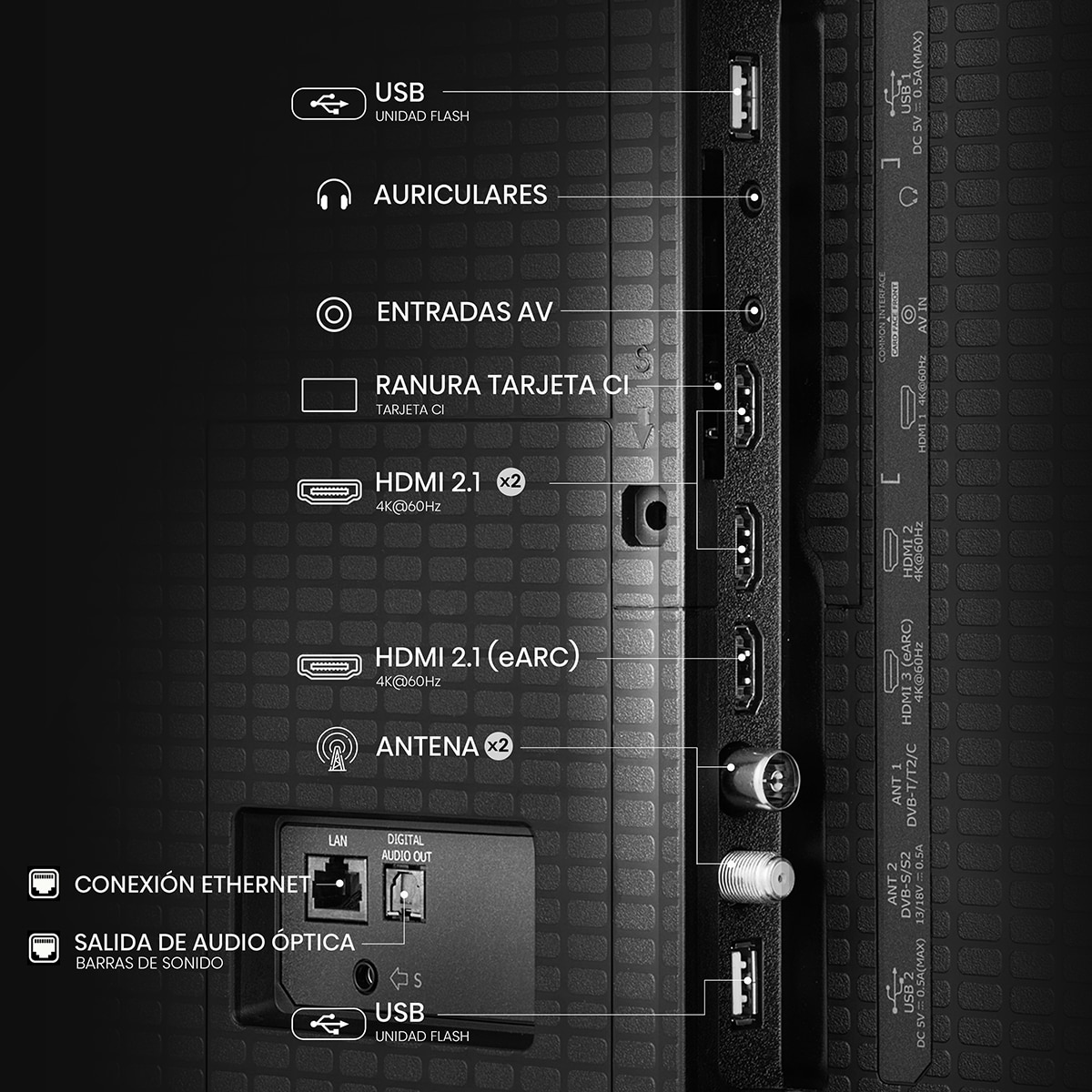 TV QLED 139 cm (55") Hisense 55A7Q, UHD 4K, Smart TV Negro-12