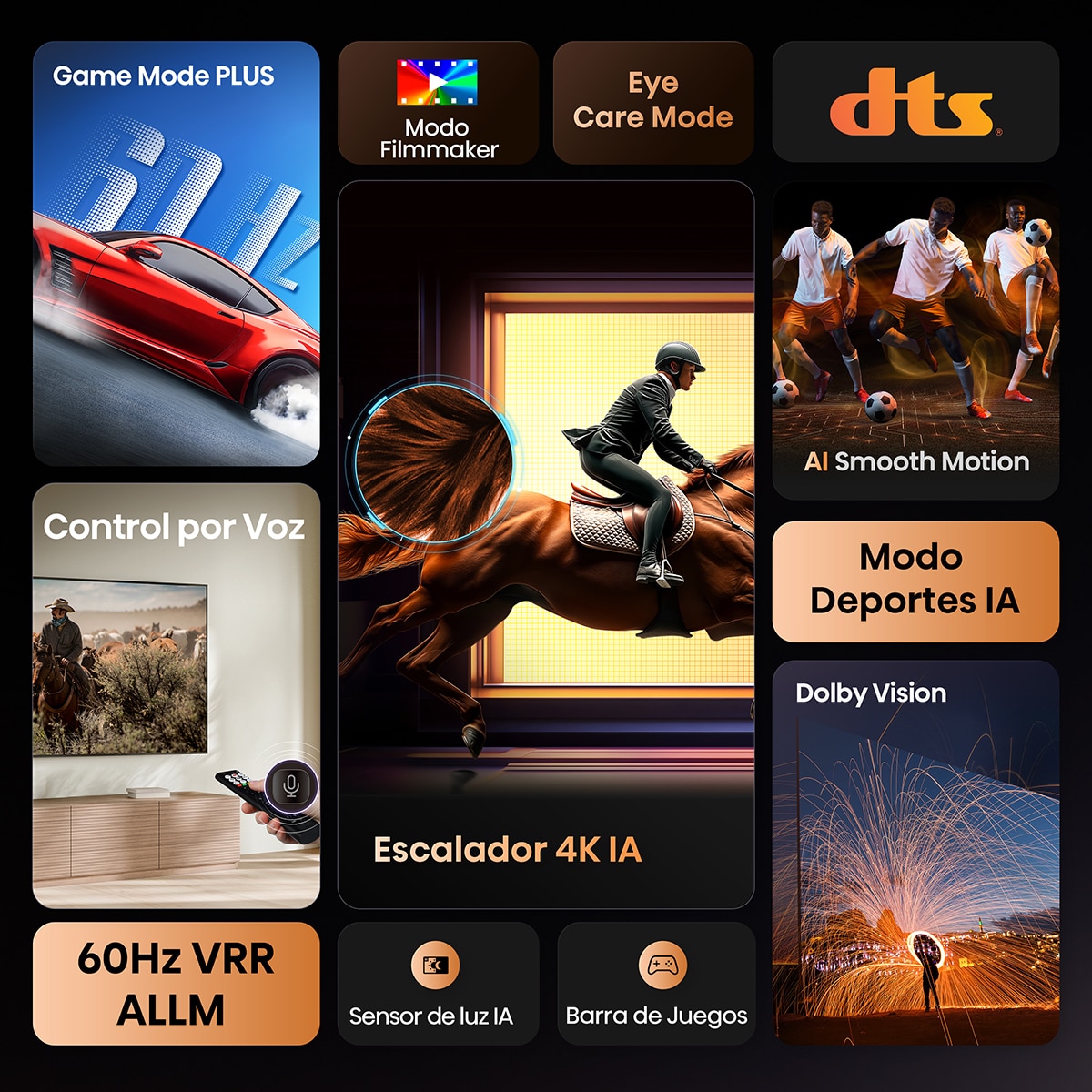 TV LED 139 cm (55") Hisense 55A6Q, UHD 4K, Smart TV Negro-3