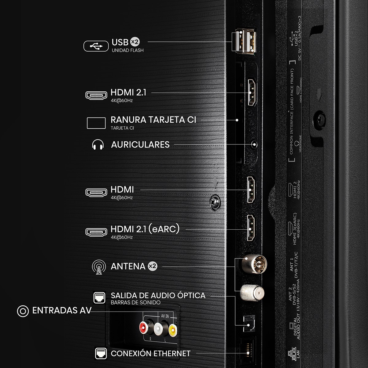 TV LED 139 cm (55") Hisense 55A6Q, UHD 4K, Smart TV Negro-12