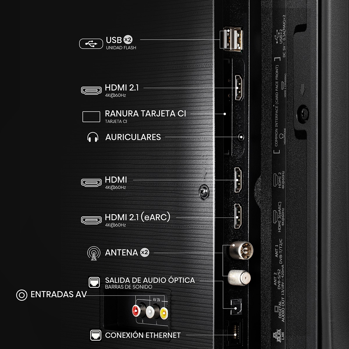 TV LED 139 cm (55") Hisense 55A6Q, UHD 4K, Smart TV Negro-12