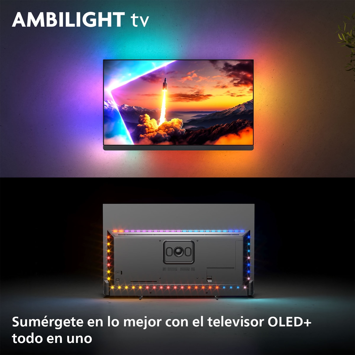 TV OLED 139 cm (55") Philips Ambilight 55OLED910/12 UHD 4K, Dolby Vision y Dolby Atmos, Google TV, Smart TV Gris-2
