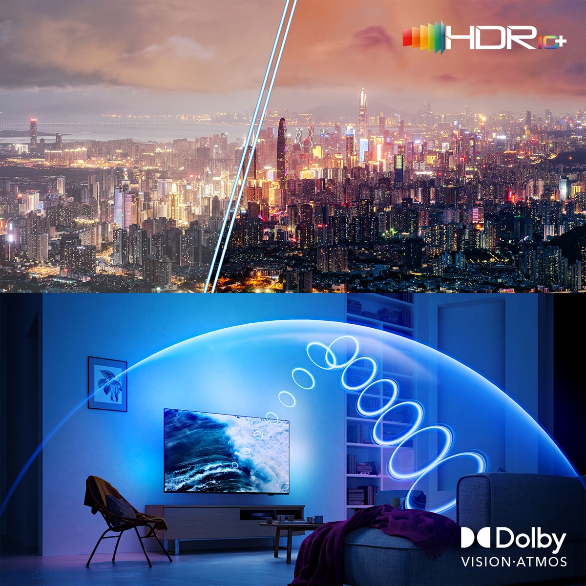 TV OLED 139 cm (55") Philips Ambilight 55OLED910/12 UHD 4K, Dolby Vision y Dolby Atmos, Google TV, Smart TV Gris-7