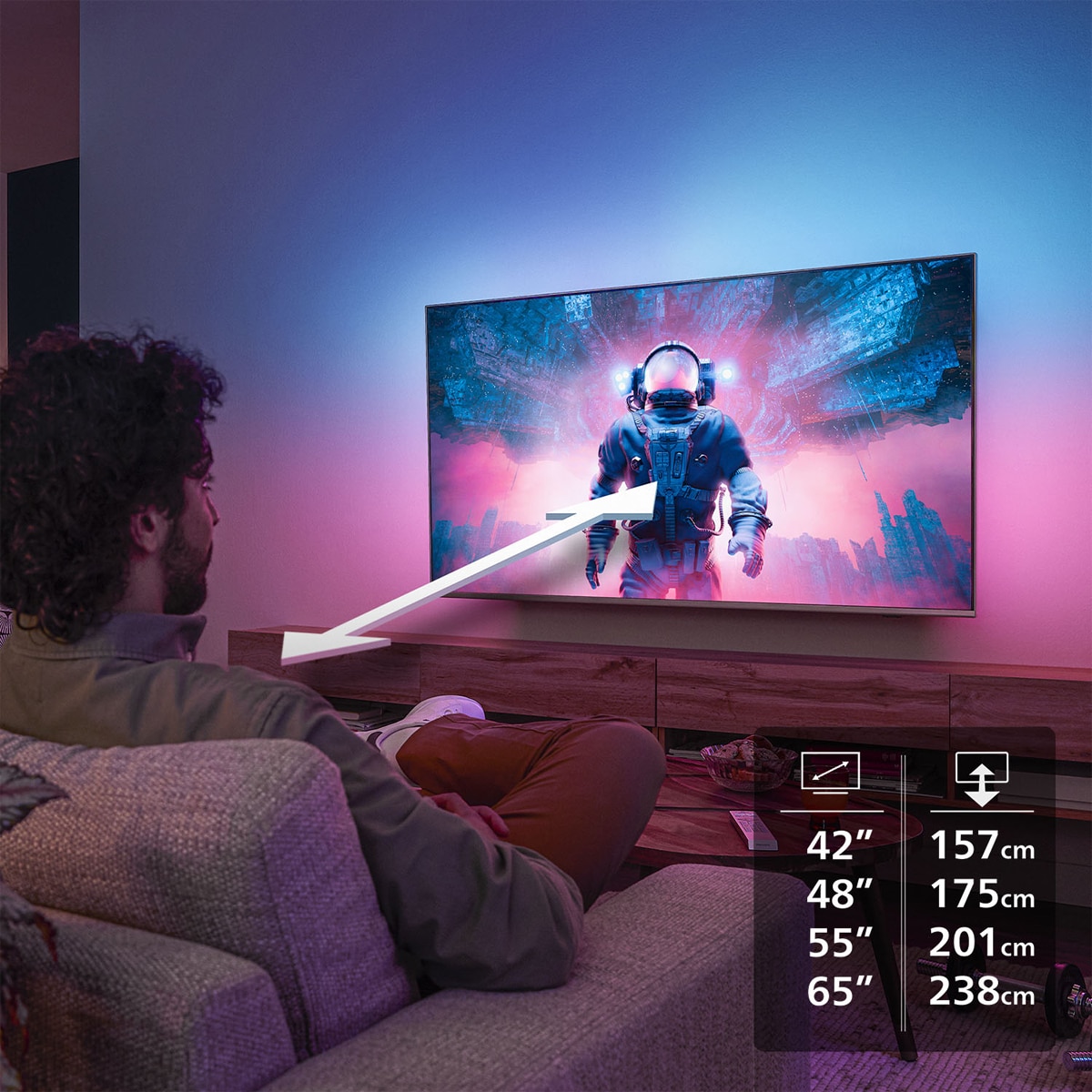 TV OLED 139 cm (55") Philips Ambilight 55OLED820/12 UHD 4K, Dolby Vision y Dolby Atmos, Google TV, Smart TV Negro-15