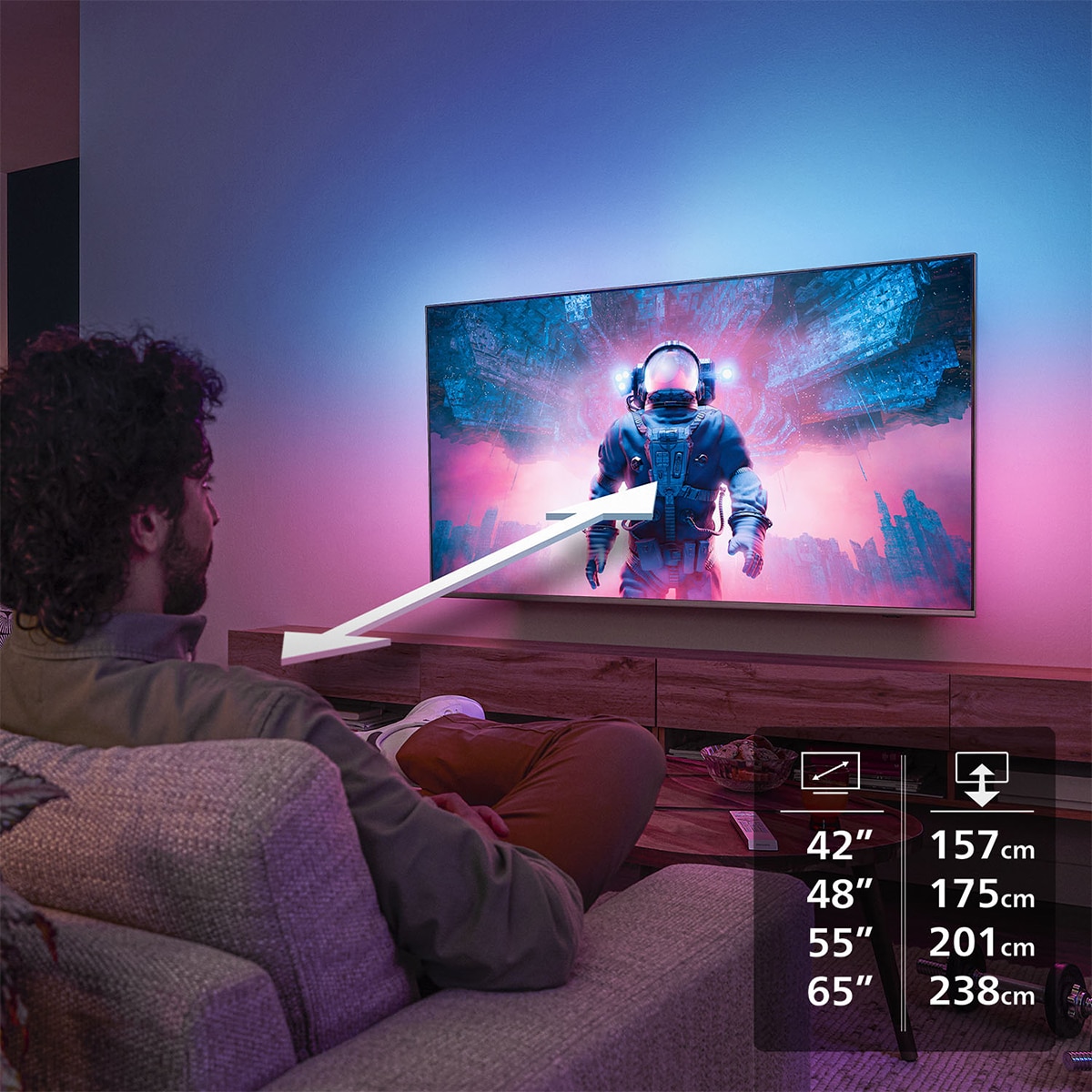 TV OLED 121 cm (48") Philips Ambilight 48OLED820/12 UDH 4K, Dolby Vision y Dolby Atmos, Goolge TV, Smart TV Negro-14