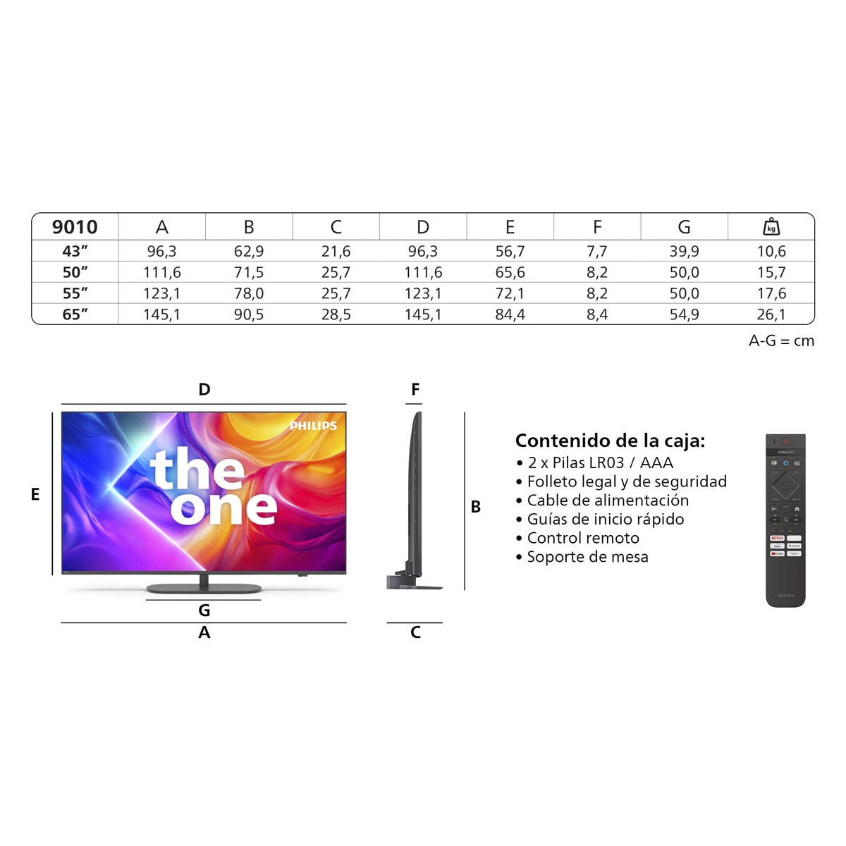 TV QLED 126 cm (50") Philips Ambilight 50PUS9010/12 UHD 4K, Dolby Vision y Dolby Atmos, Titan OS, Smart TV Carbón-3