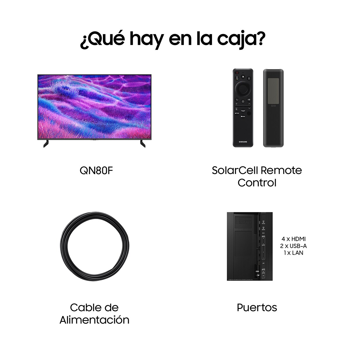 TV Neo QLED Mini LED 127cm (50") Samsung TQ50QN80FAUXXC 4K Mini LED Vision AI Smart TV Plata-8