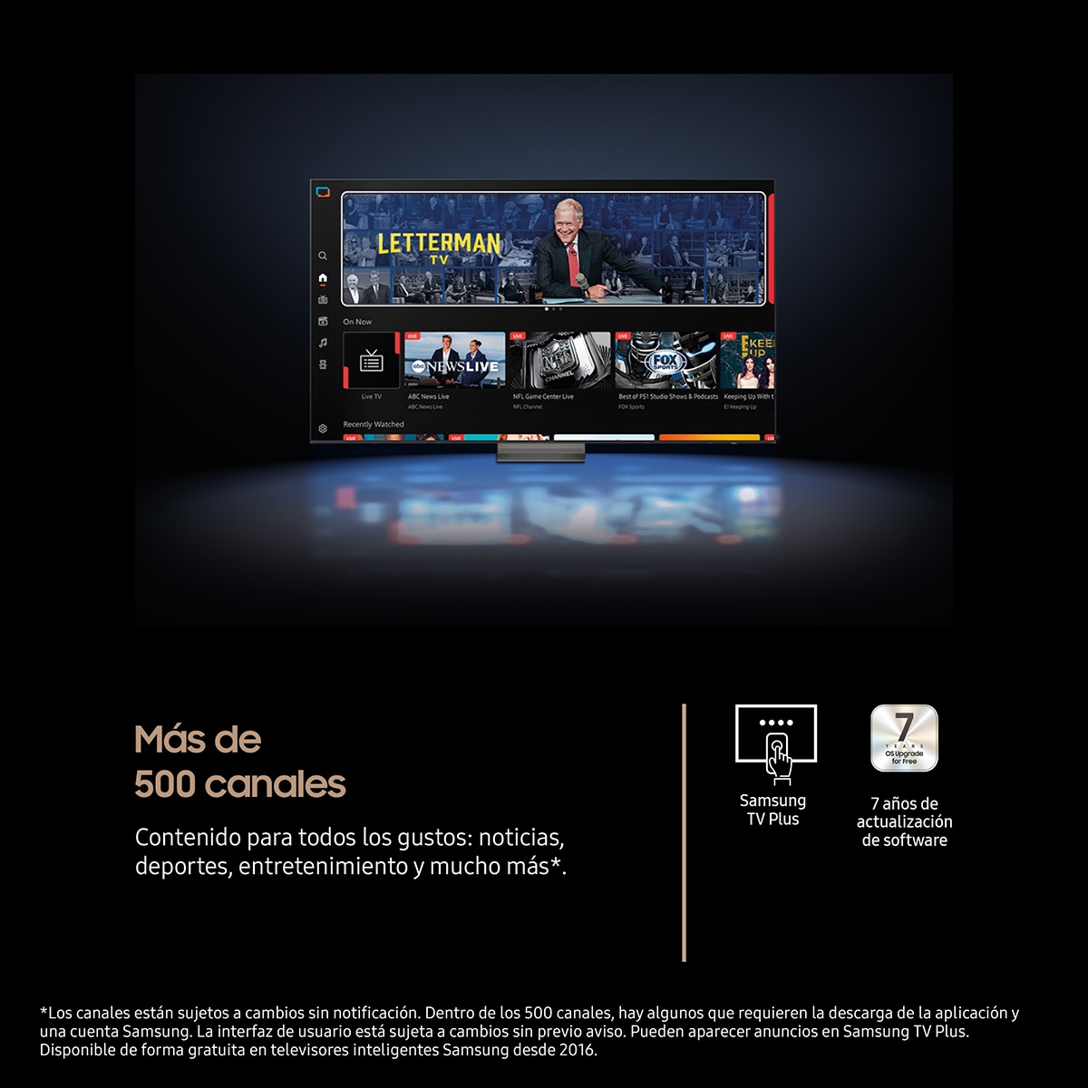 TV Neo QLED Mini LED 139cm (55") Samsung TQ55QN74FATXXC 4K AI Upscaling Pro con Inteligencia Artificial Smart TV Negro-6