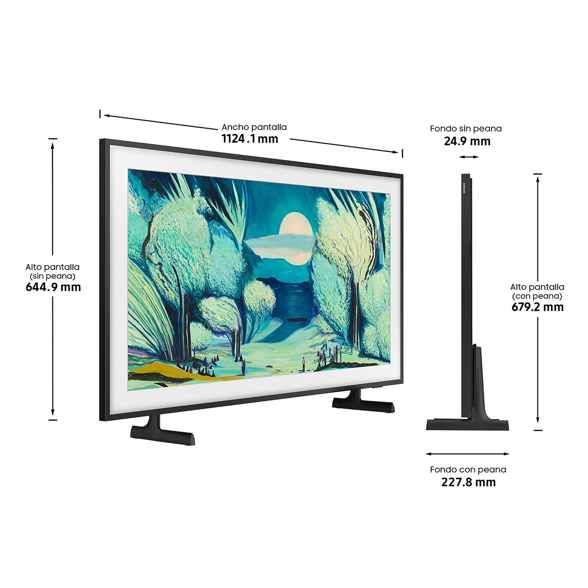 TV QLED 127cm (50") Samsung The Frame TQ50LS03FAUXXC 4K Smart TV, Soporte incluido Plata-2