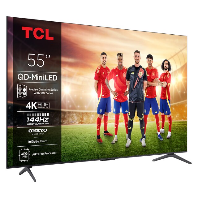 Imagen 0 de TV QD-Mini LED 139,7 cm (55") TCL 55C6K, 4K HDR Premium, Smart TV con tecnología Google TV, compatible con Asistentes de voz