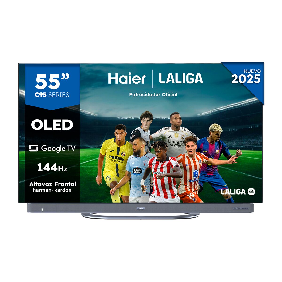 Imagen 0 de TV OLED 139 cm (55") Haier H55C95EUX UHD 4K, Smart Google TV, HDR10+, Dolby Vison, Dobly atmos con Harman Kardon, 144Hz