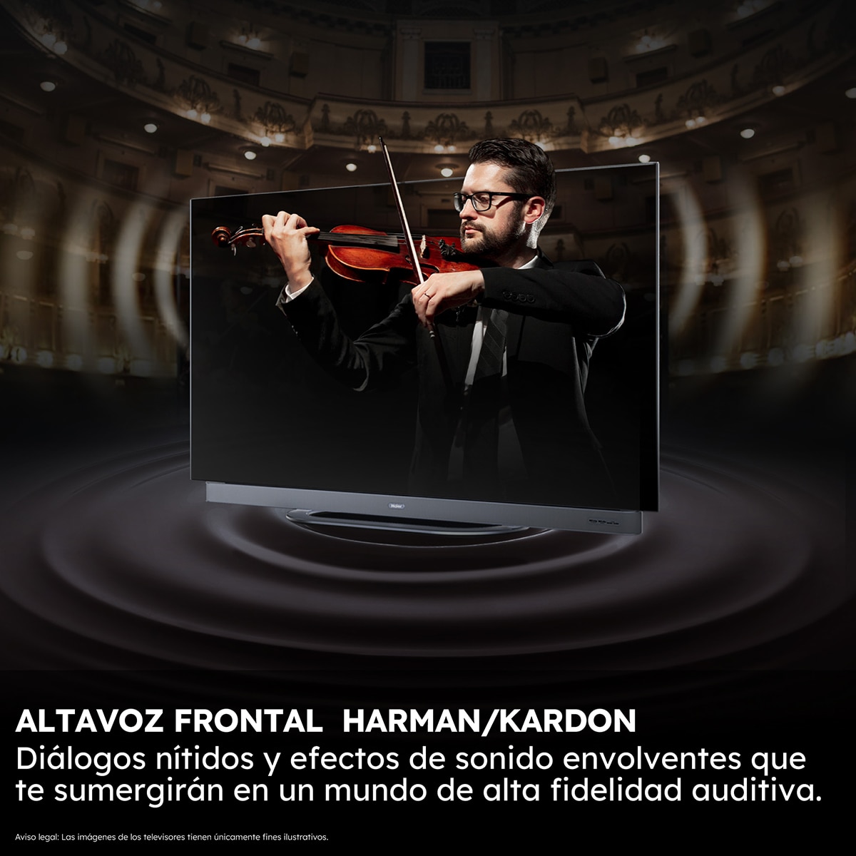TV OLED 139 cm (55") Haier H55C95EUX UHD 4K, Smart Google TV, HDR10+, Dolby Vison, Dobly atmos con Harman Kardon, 144Hz Metálico-4