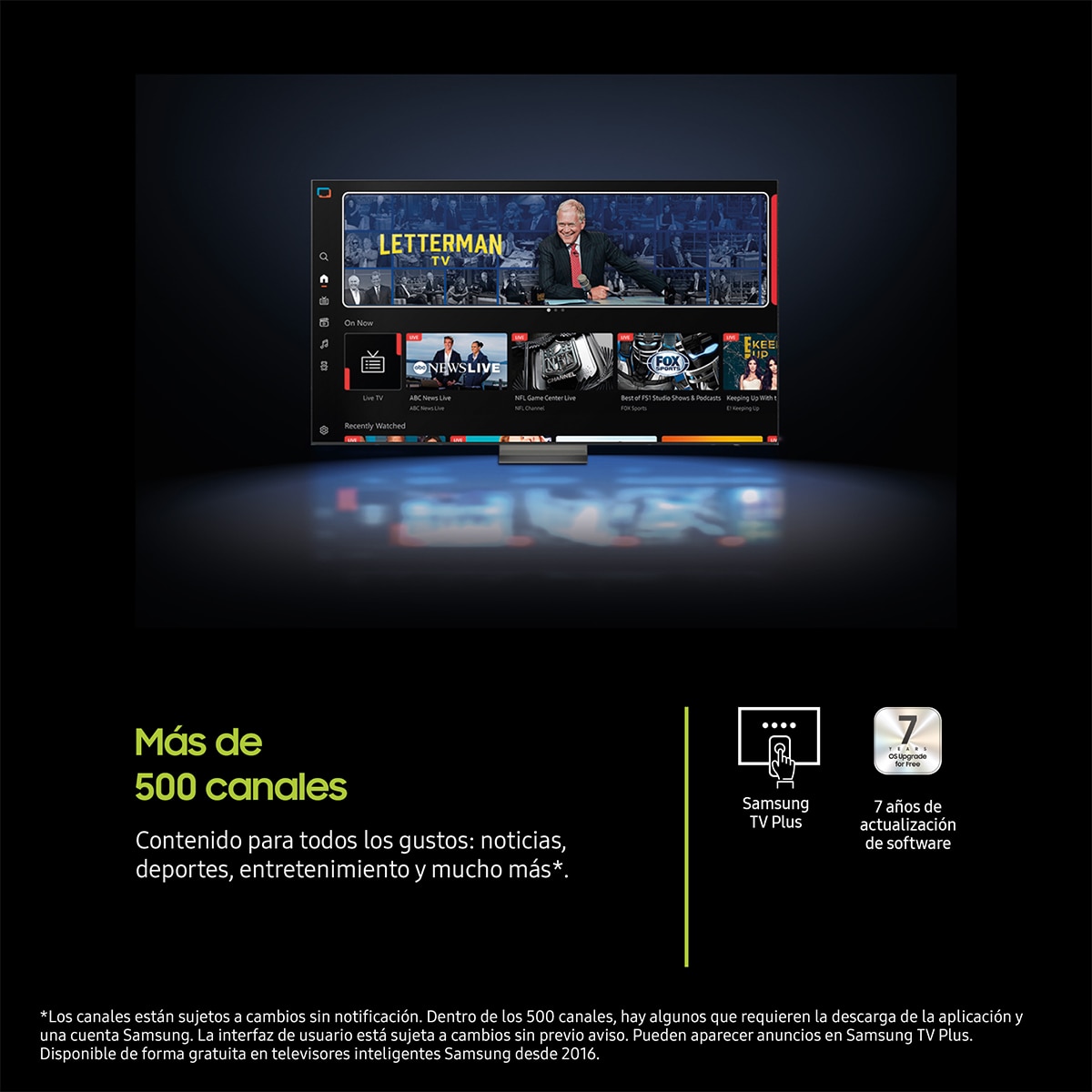 TV QLED 139cm (55") Samsung TQ55Q7F5AUXXC, 4K Vision AI Quantum dot Smart TV Negro-3