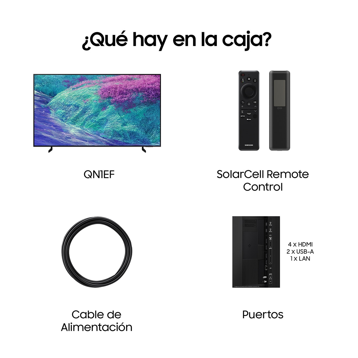 TV Neo QLED Mini LED 138cm (55") Samsung QN1EF, UHD 4K, AI Upscaling Pro con Inteligencia Artificial, Smart TV Negro-9