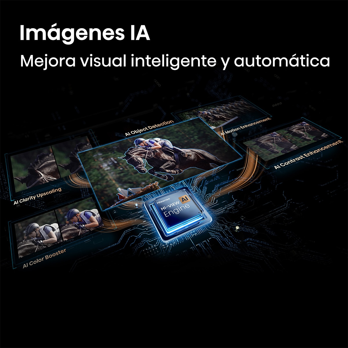 TV HI-QLED 55" (139 cm) Hisense 55E7S PRO UHD 4K Smart TV con IA Gris carbón-7
