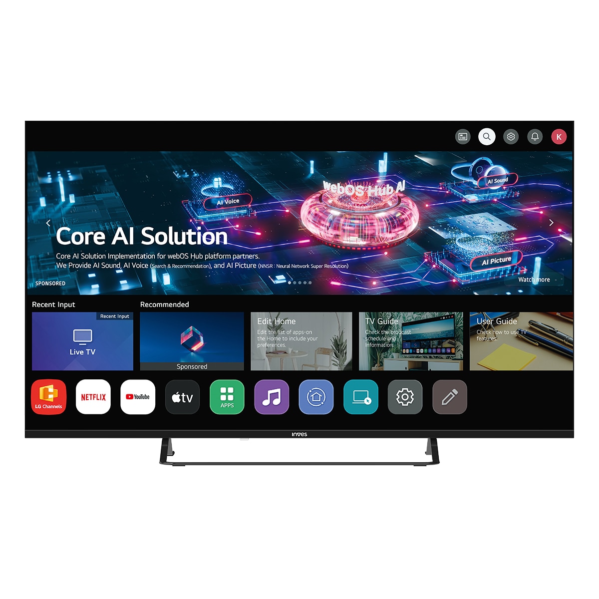 Imagen 0 de TV QLED 127cm (50") Inves QLED-506WBS, UHD 4K Smart TV
