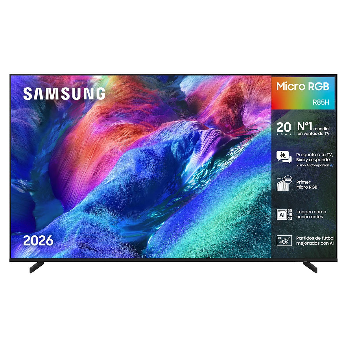 TV Micro RGB 138cm (55") Samsung TMR55R85HAUXXC 4K Smart TV con Vision AI y Football Mode Negro Negro-1