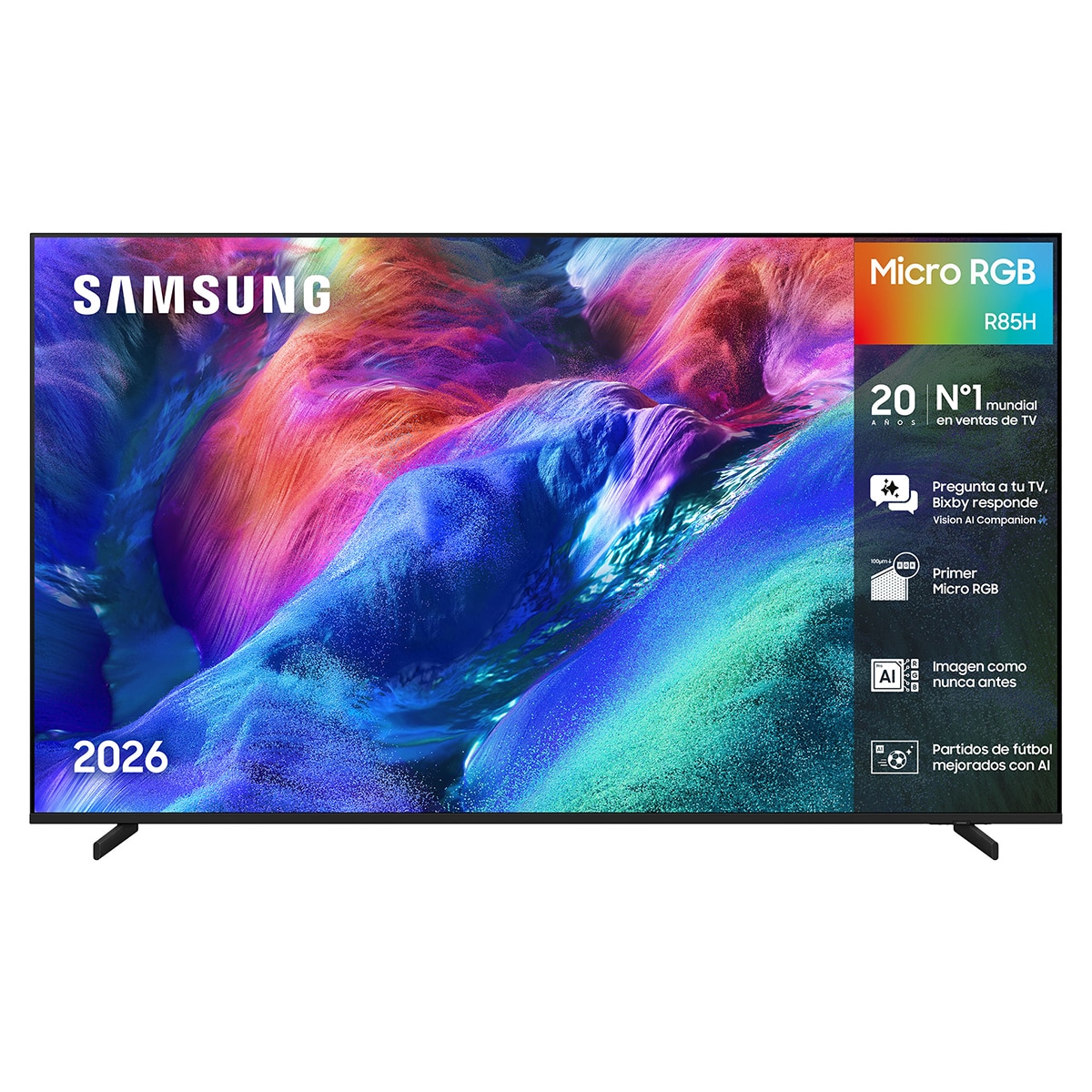 TV Micro RGB 138cm (55") Samsung TMR55R85HAUXXC 4K Smart TV con Vision AI y Football Mode Negro