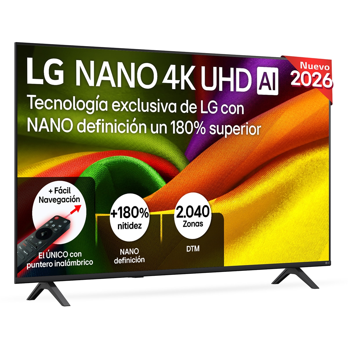 Imagen 0 de Smart TV LG NANO 4K UHD AI NU90 139 cm (55") 55NU900B6LA 4K 2026