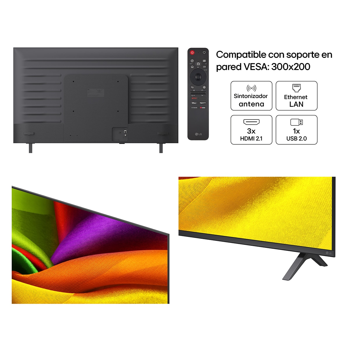 Smart TV LG NANO 4K UHD AI NU90 126 cm (50") 50NU900B6LA 4K 2026 Gris oscuro / Negro-3