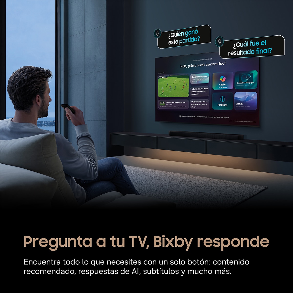 TV OLED 138cm (55") Samsung TQ55S93HAEXXC 4K Smart TV SIN reflejos con Vision AI. 165Hz Ultimate Gaming Pack Negro-4