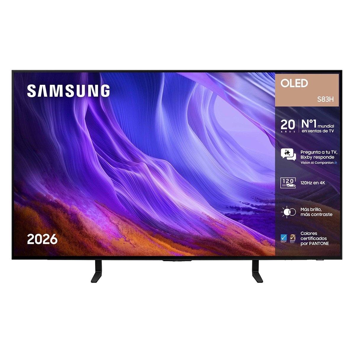 Samsung - TV OLED 122cm (48") Samsung TQ48S83HAEXXCC 4K Smart TV con Vision AI. 120Hz Ultimate Gaming Pack.