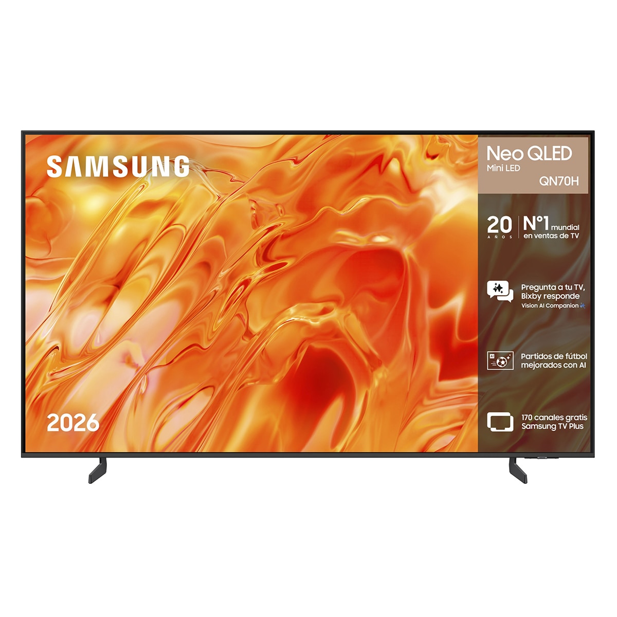 Imagen 0 de TV Neo QLED Mini LED 138cm (55") Samsung TQ55QN70HAUXXC 4K Smart TV con Vision AI Football Mode