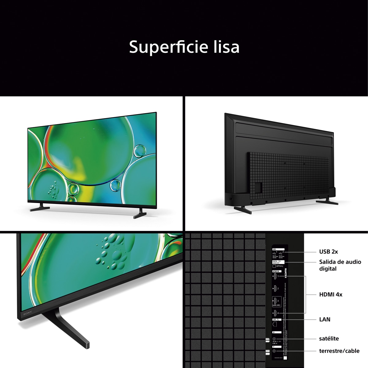 TV 55" Sony BRAVIA 2 II 55S25M2, UHD 4K HDR Direct LED, Dolby, Vision/Atmos, Google TV/Cast, Apple Airplay, Eco Dashboard, Game Menu, ideal PS5, 50 Hz Negro-7