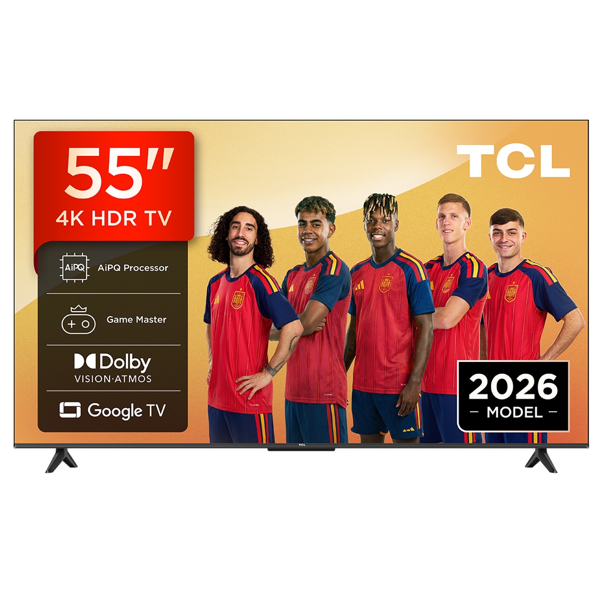 TCL - TV LED 139cm (55") TCL 55P6L, 4K HDR, Direct LED, Google TV, HDR10, Dolby Audio, Game Master, VRR, AirPlay 2.