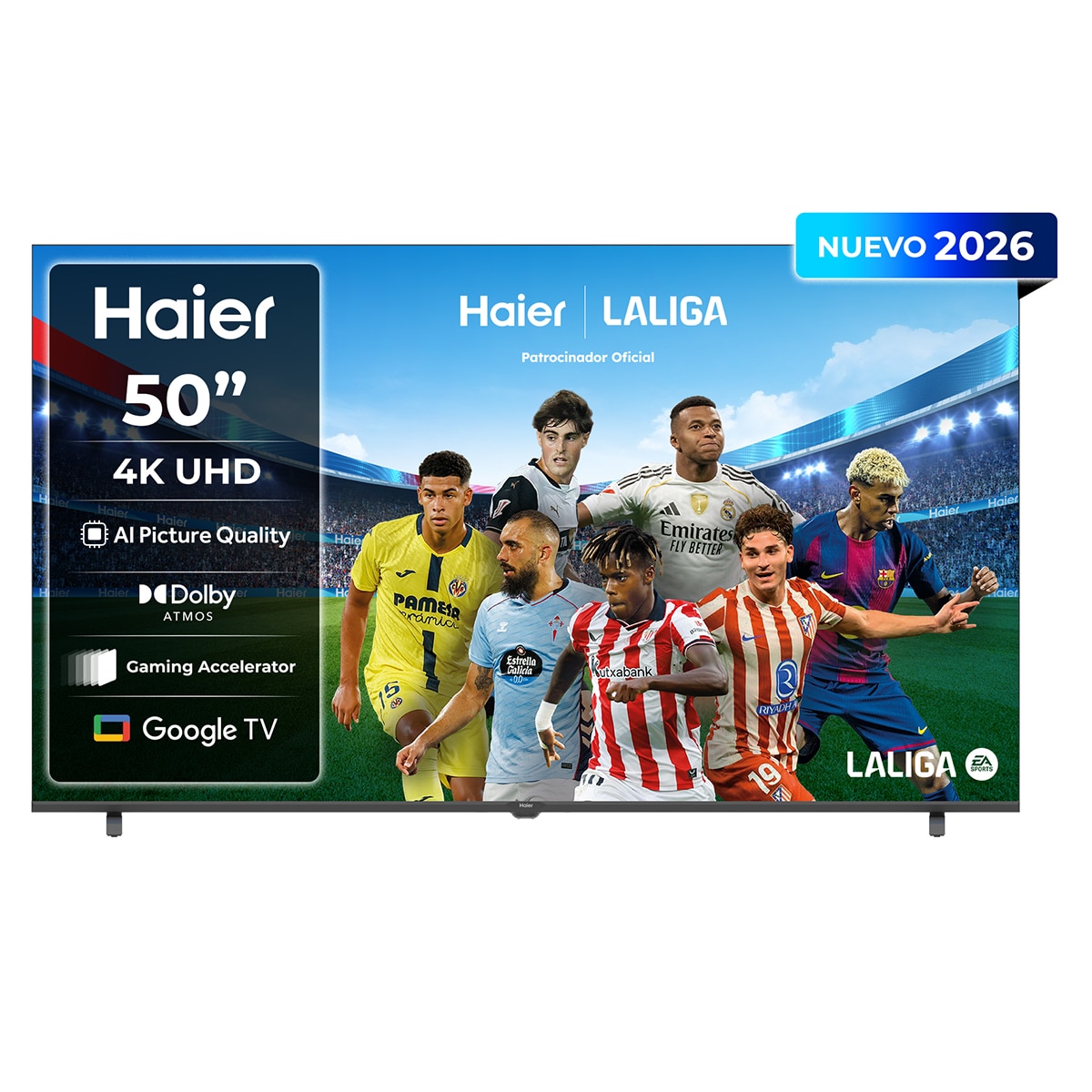 Imagen 0 de TV LED 126 cm (50") Haier K85 H50K85GUX 4K UHD, 60Hz, Google TV, HDR10, Dolby Audio, AIPQ (AI Picture Quality)