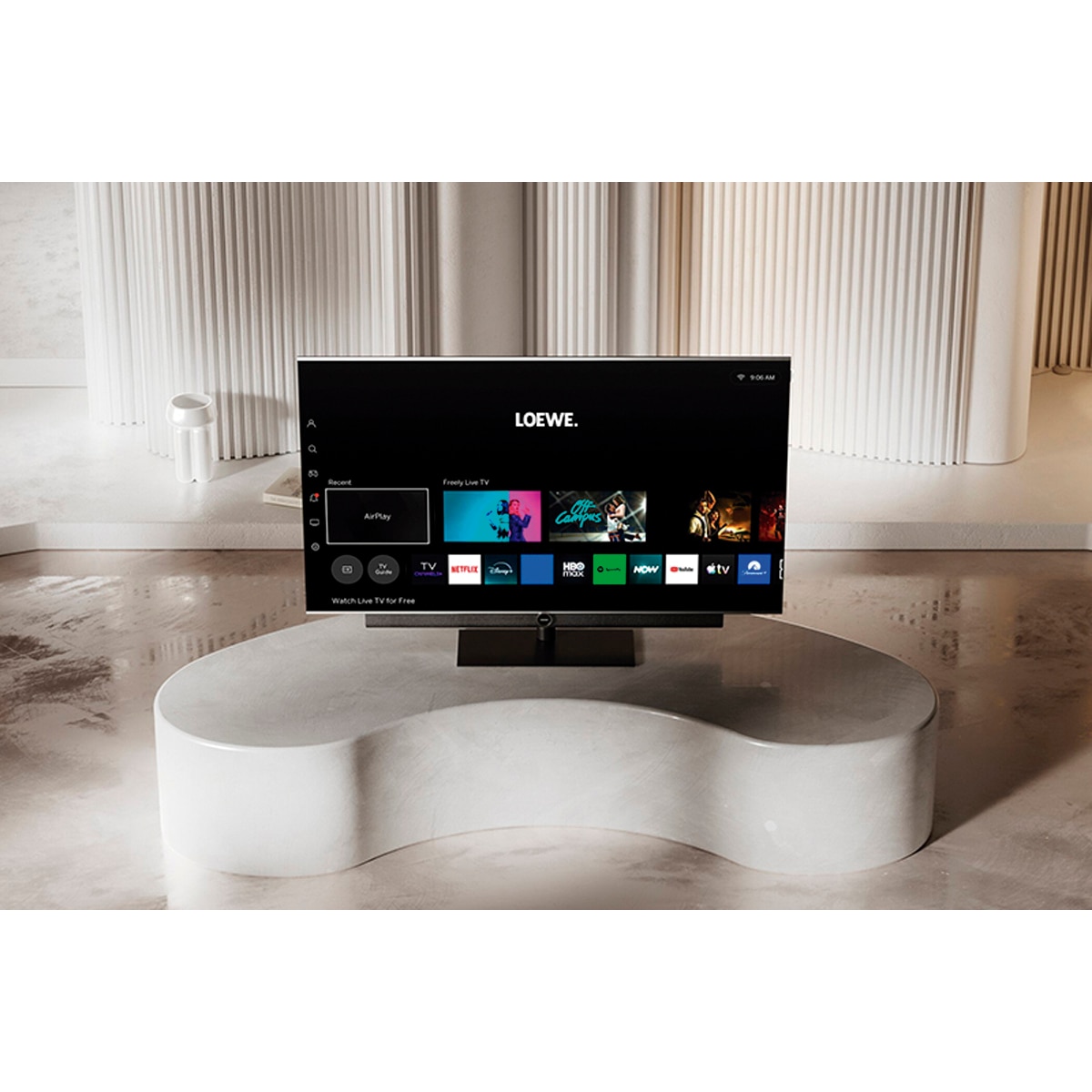 TV OLED 139 cm (55'') Loewe antares 55 con soporte de mesa, OLED 4K ULTRA HD, Wi-Fi y Smart TV con barra de sonido 80W integrable Aluminio / Negro-7