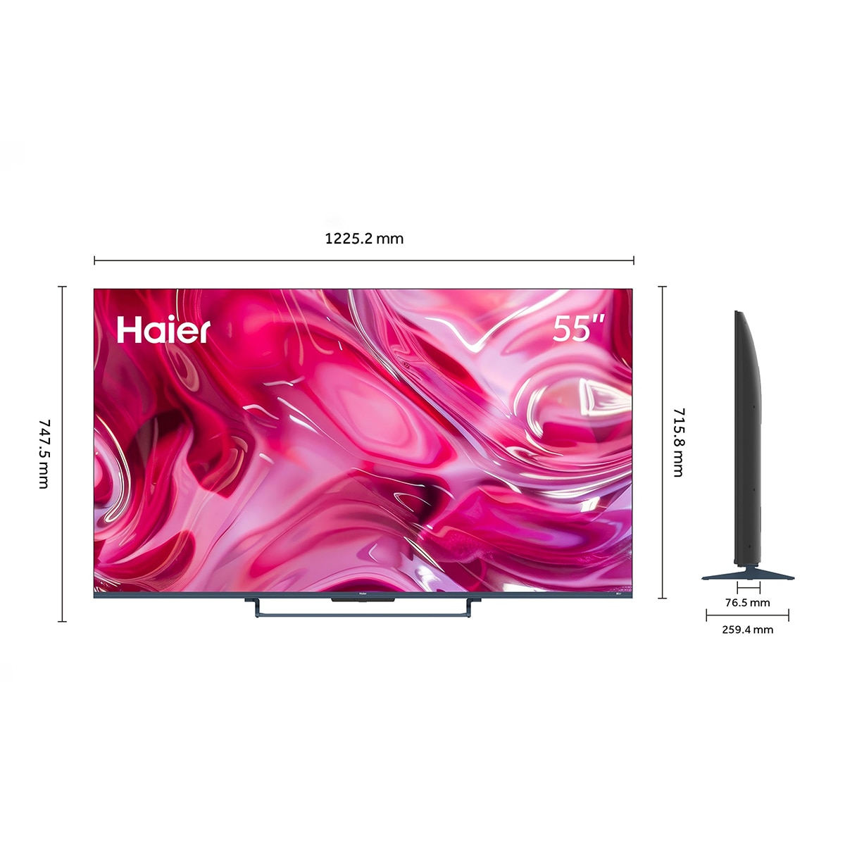 TV QLED 139 cm (55”) Haier S90 H55S90GUX 4K UHD, 144Hz DLG240Hz, Google TV, HDR10+, Dolby Vision IQ, Dolby Atmos Sound by KEF Negro-2