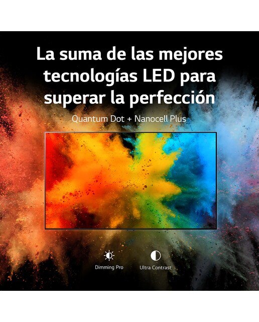 TV LED 189 cm (75'') LG 75QNED816QA 4K SmartTV WebOS 22, HDR10, HLG, Sonido Dolby Digital Plus & AC4 - Negro Negro-3