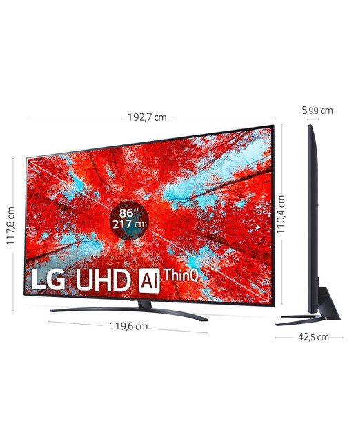 TV LED 217 cm (86'') LG 86UQ91006LA 4K SmartTV WebOS 22, HDR10, HLG, Sonido Dolby Digital Plus & AC4 - Azul oscuro Azul oscuro-2