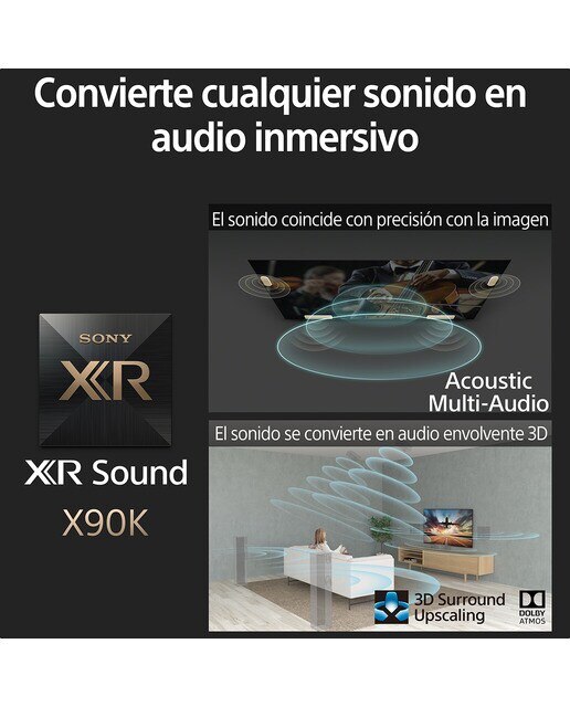 TV LED 190,50 cm (75") Sony XR-75X90K BRAVIA XR Full Array Google TV, 4K HDR, XR Cognitive Processor, XR Triluminos Pro - Negro Negro-4