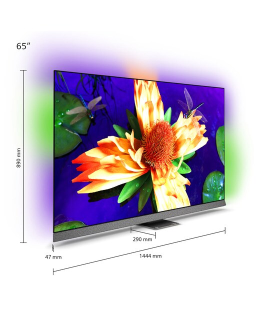 TV OLED 164 cm (65") Philips 65OLED907/12 UHD 4K, Android TV con inteligencia artificial, HDR10+, Dolby Vision & Dolby Atmos Plata-2