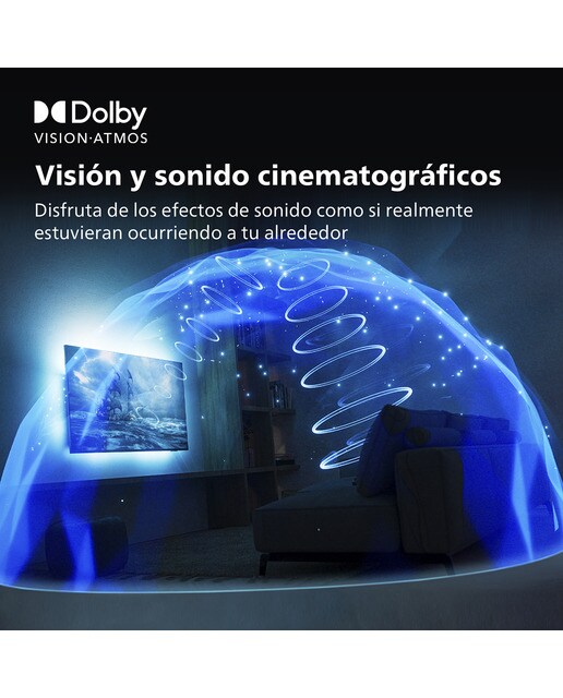 TV OLED 164 cm (65") Philips 65OLED907/12 UHD 4K, Android TV con inteligencia artificial, HDR10+, Dolby Vision & Dolby Atmos Plata-7