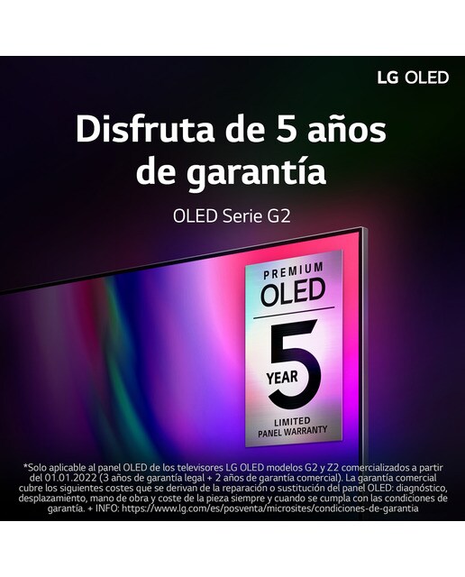 TV OLED 245 cm (97'') LG OLED97G29LA Evo Gallery Edition 4K, HDR Dolby Vision, HDR10, Dolby Atmos. Para colgar en pared con soporte incluido Plata / Negro-7