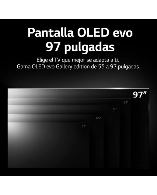 TV OLED 245 cm (97'') LG OLED97G29LA Evo Gallery Edition 4K, HDR Dolby Vision, HDR10, Dolby Atmos. Para colgar en pared con soporte incluido Plata / Negro-16