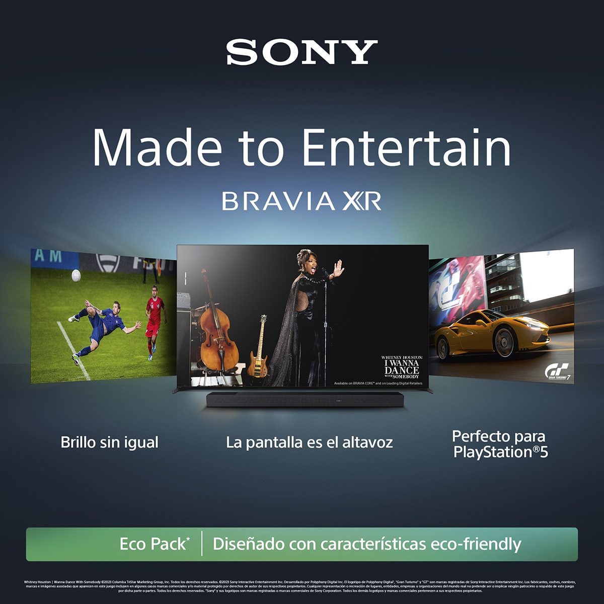 TV 65" Sony BRAVIA XR-65A84L OLED, 4K HDR, Google TV, Smart TV, Perfecto para PS5, Diseño integral 13