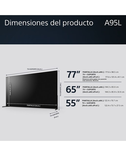 TV 77" Sony BRAVIA XR-77A95L OLED, 4K HDR, XR TRILUMINOS MAX, Google TV, Smart TV, Perfecto para PS5 10