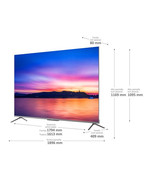 TV HQLED 214 cm (85") Haier H85P800UG 4K UHD, Smart TV Android 11, HDR10 Dolby Vision Plata-3