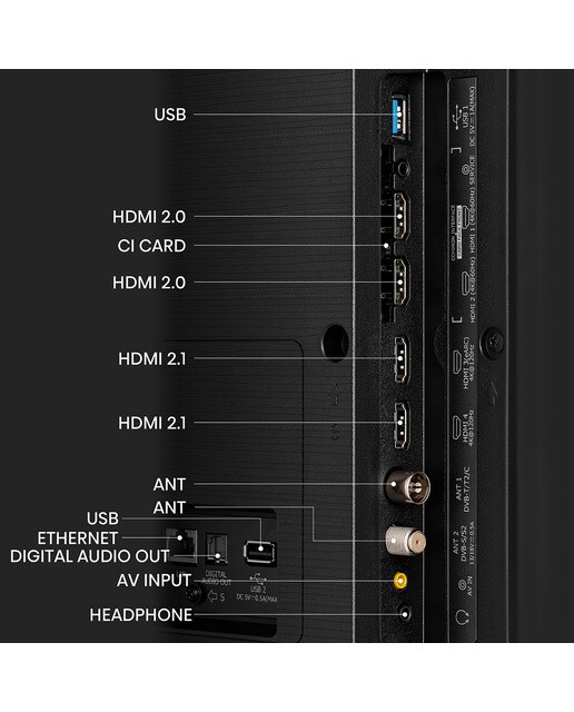TV Mini LED 254 cm (100") Hisense 100U7KQ, UHD 4K Smart TV Gris carbón-10