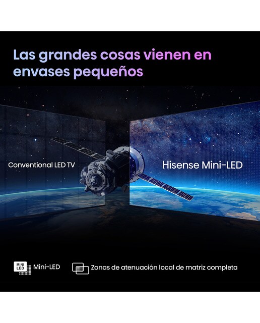 TV Mini LED 254 cm (100") Hisense 100U7KQ, UHD 4K Smart TV Gris carbón-14