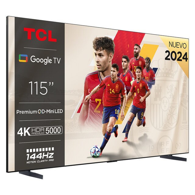 Imagen 0 de Televisión QD-MiniLED 292,1cm (115") TCL 115X955 Max, 4K UHD, Full Array, Smart TV by Google TV, Dolby Vision y Atmos, compatible Google Assistant