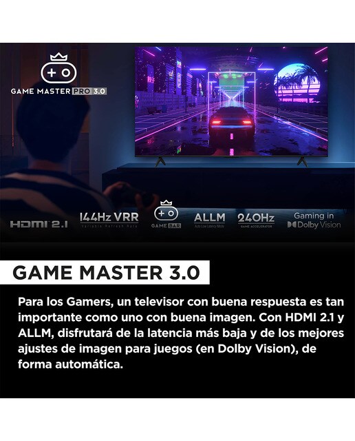TV QLED 165,1 cm (65") TCL 65C655 PRO, 4K UHD, Smart TV by Google TV, Dolby Vision y Atmos, compatible con Google Assistant - Titanio Titanio-7