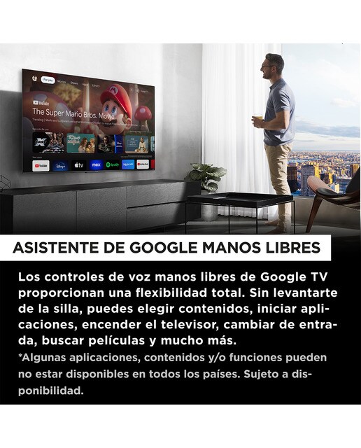 TV QLED 165,1 cm (65") TCL 65C655 PRO, 4K UHD, Smart TV by Google TV, Dolby Vision y Atmos, compatible con Google Assistant - Titanio Titanio-9