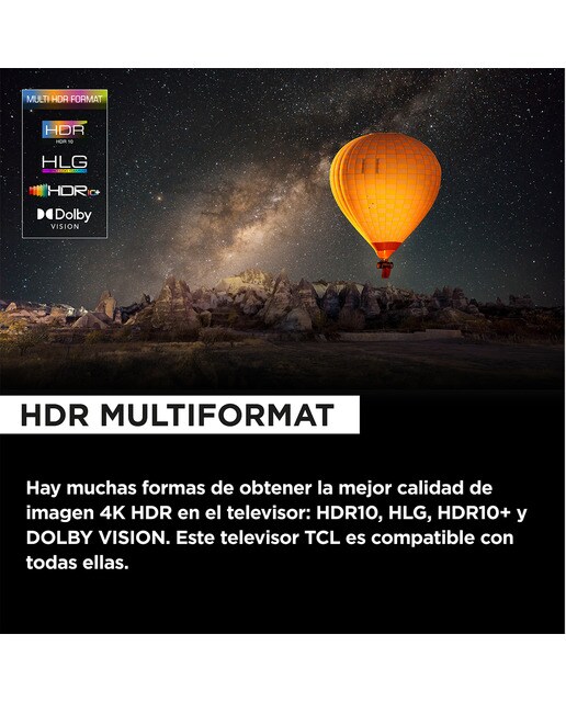 TV LED 190,5 cm (75") TCL 75P755, 4K UHD HDR, Wide Color Gamut, Smart TV by Google TV, Dolby Vision y Atmos, compatible con Google Assistant Titanio-9