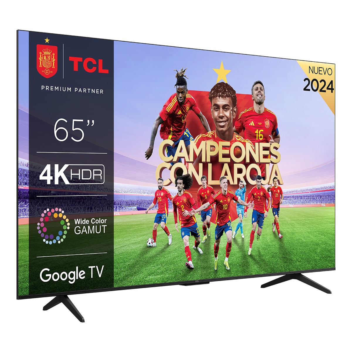 TV LED 165,1 cm (65") TCL 65P755, 4K UHD HDR, Wide Color Gamut, Smart TV by Google TV, Dolby Vision y Atmos, compatible con Google Assistant Titanio-1